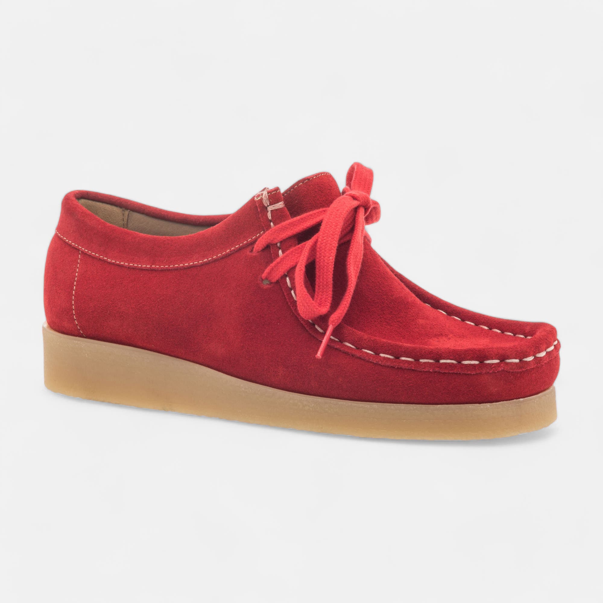 Derbies Femme en cuir rouge