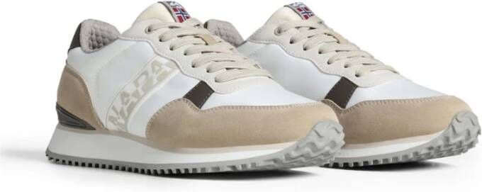 Napapijri Stijlvolle witte sneakers met contrasterende accenten White Heren