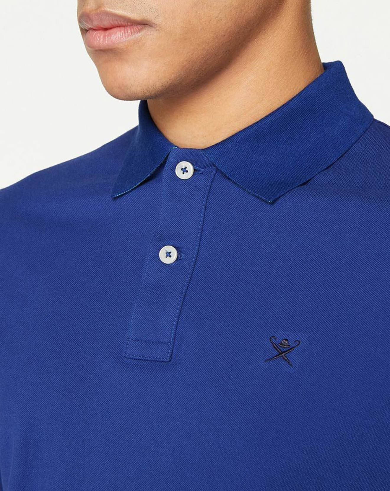 Hackett London Polo Slim Fit uni bleu