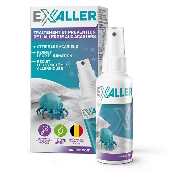 ExAller Spray Anti-Acariens 75ml. Sans insecticide.