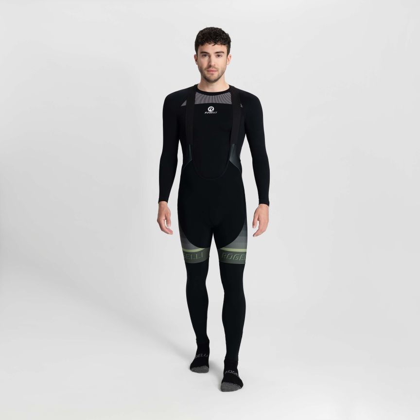 Rogelli Hero II Bibtights, Sort/grøn