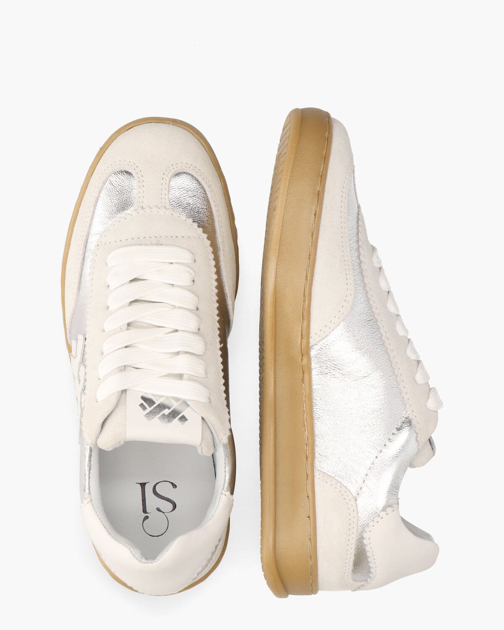 Si Willeke Zilver/Off-White Damessneakers