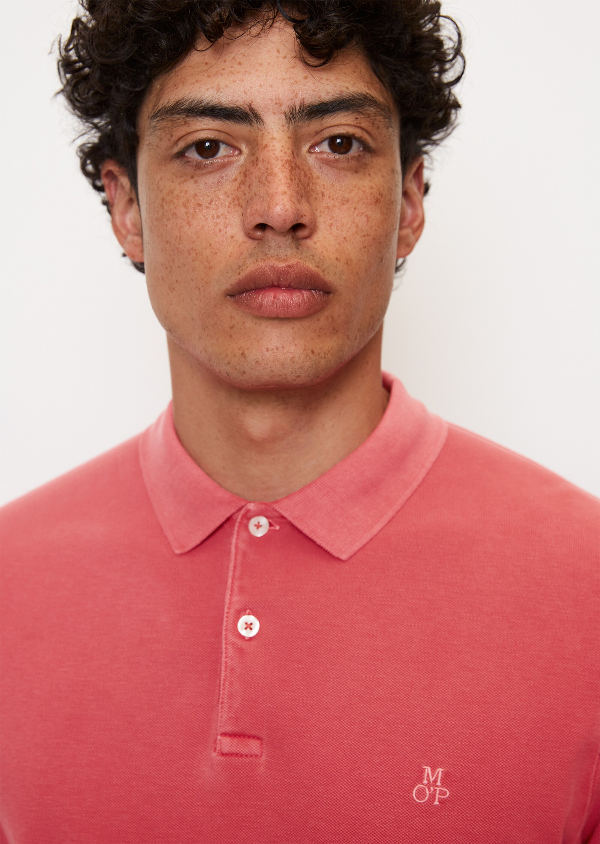 Kurzarm-Poloshirt Piqué shaped aus Organic Cotton-Stretch