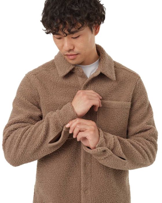 Reversible Recycled Boucle Fleece Shacket sommerjakke