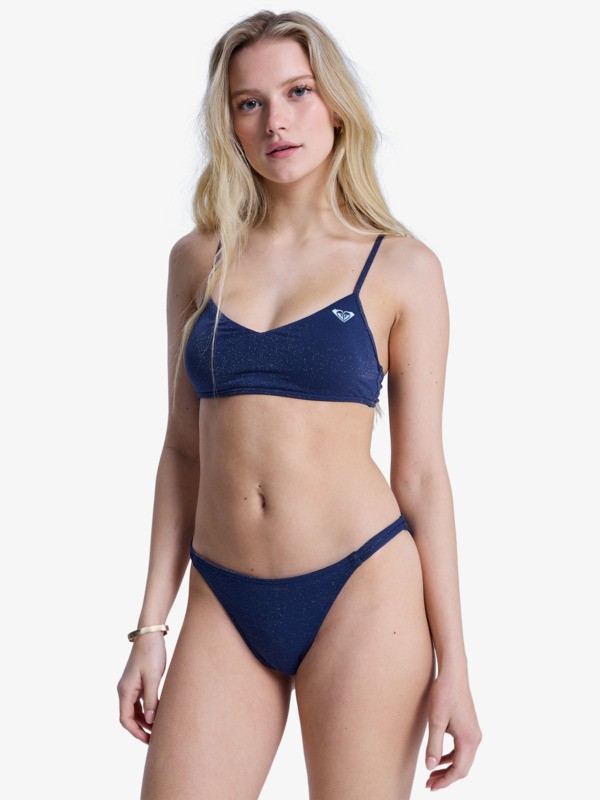 Roxy Shine Cheeky Bas de bikini culotte brésilienne Bleu Femme