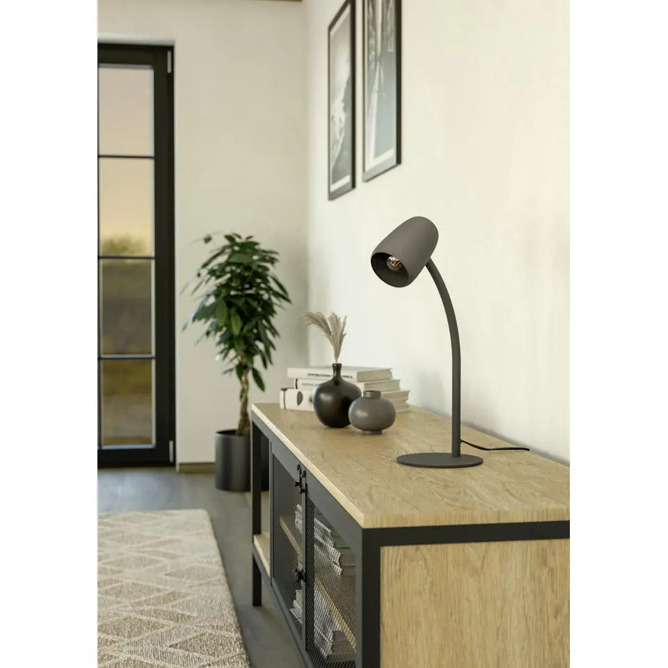 EGLO Carlo Tafellamp - Bureaulamp - E14 - 46 cm - Zwart - Kantelbaar