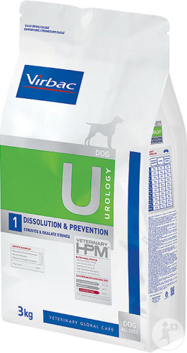 Virbac Veterinary Chien HPM Struvite Dissolution Et Prevention U1 Croquettes Troubles Urinaires 3kg