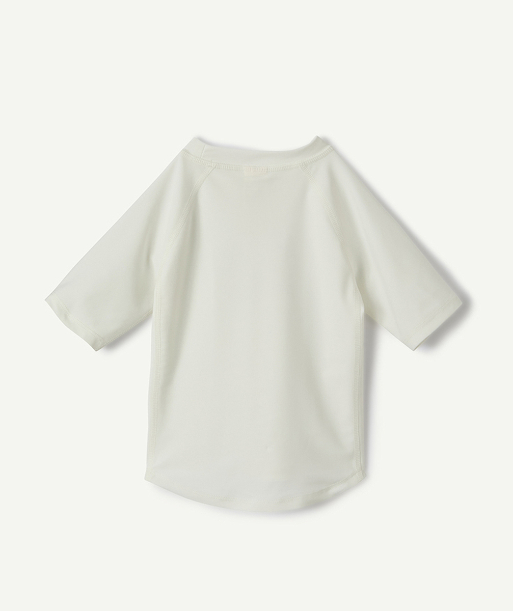 LASSIGT-SHIRT MANCHES COURTES MIXTE ANTI-UV ÉCRU MOTIF LION