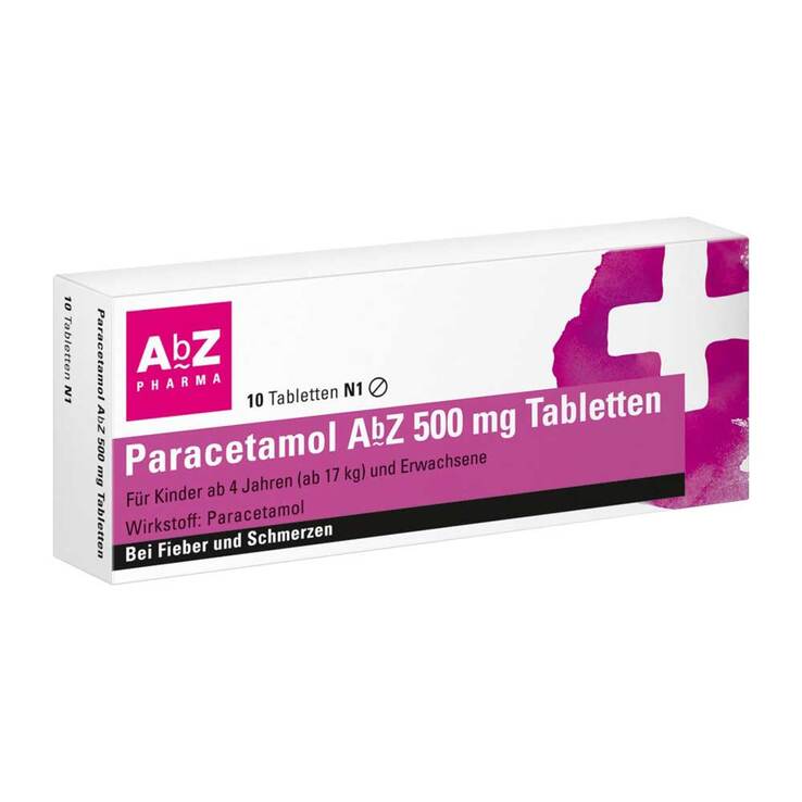 Paracetamol AbZ 500 mg Tabletten, 10 St