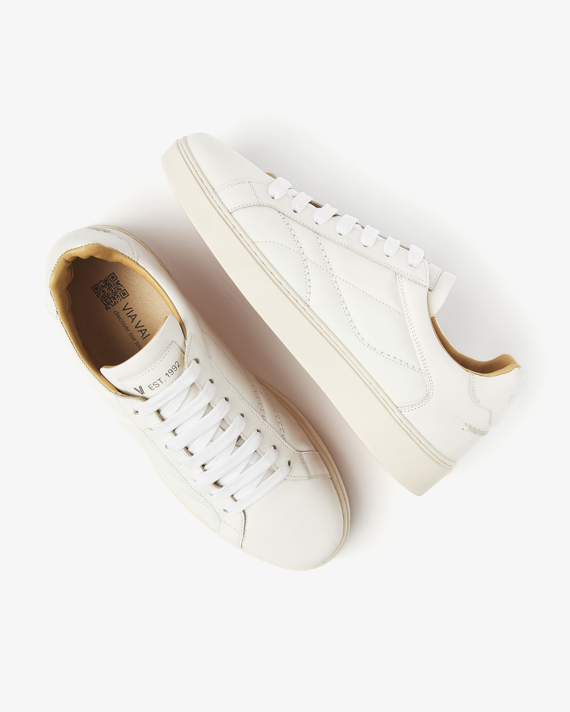 VIA VAI witte heren sneakers Zane Liam