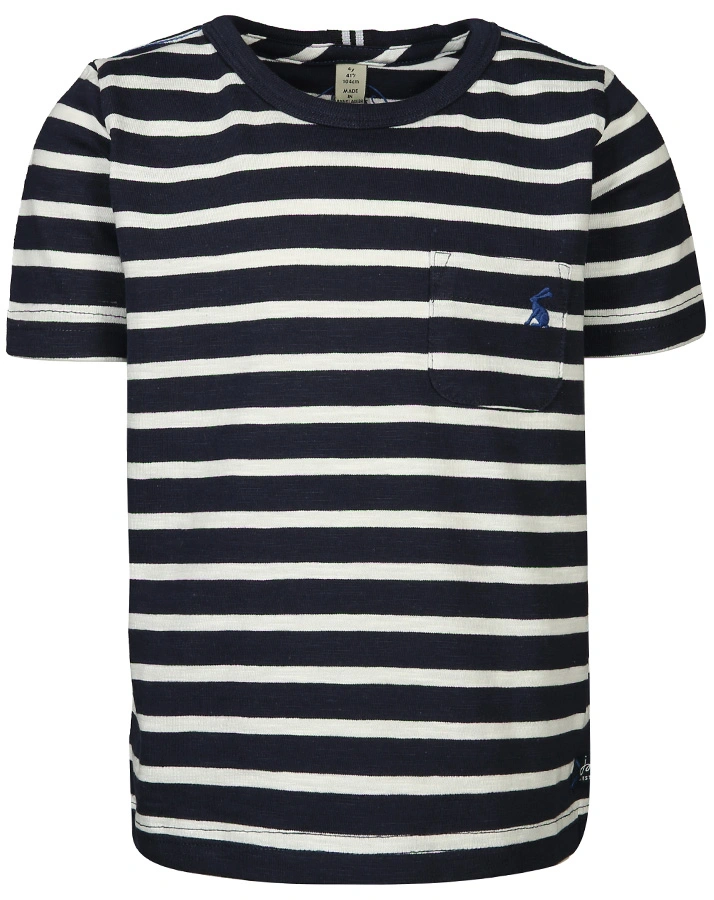 T-Shirt LAUNDERED STRIPE in navy