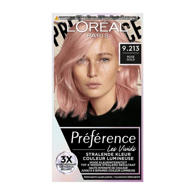 L'Oréal Paris Préférence Vivids Permanente Haarverf 9.213 Rose Gold