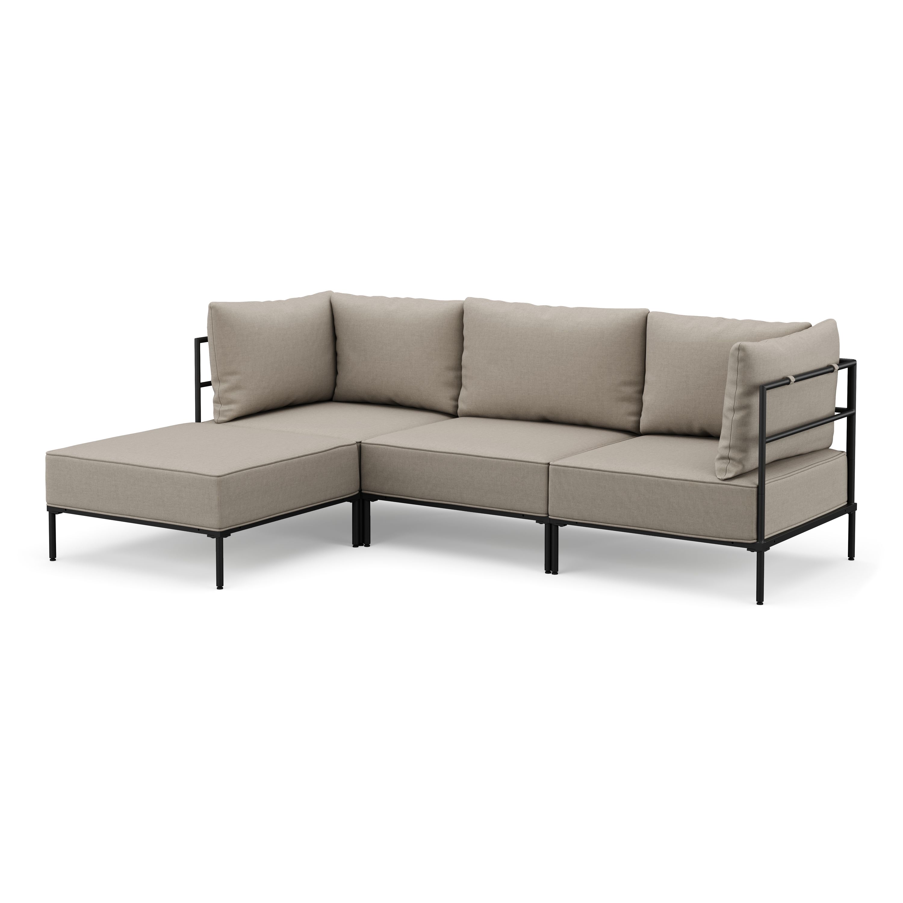 Ecksofa ETHAN 3-Sitzer greige