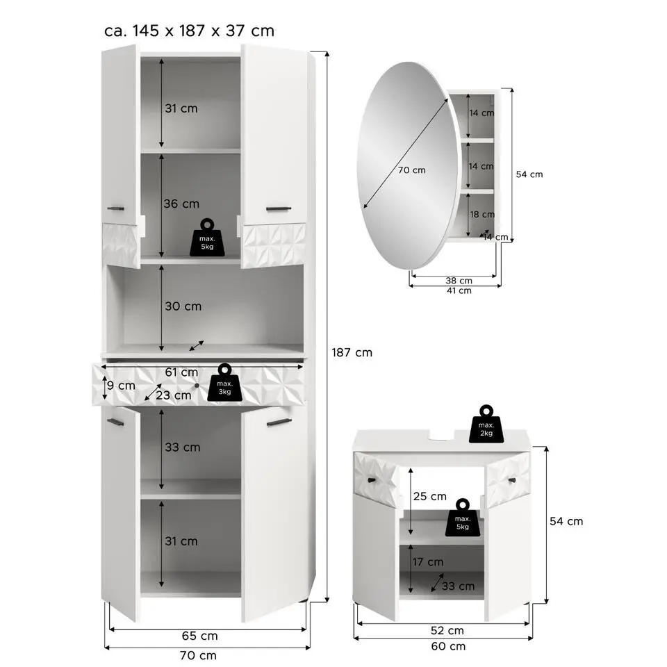 Hioshop Prisma badkamer P3 wit