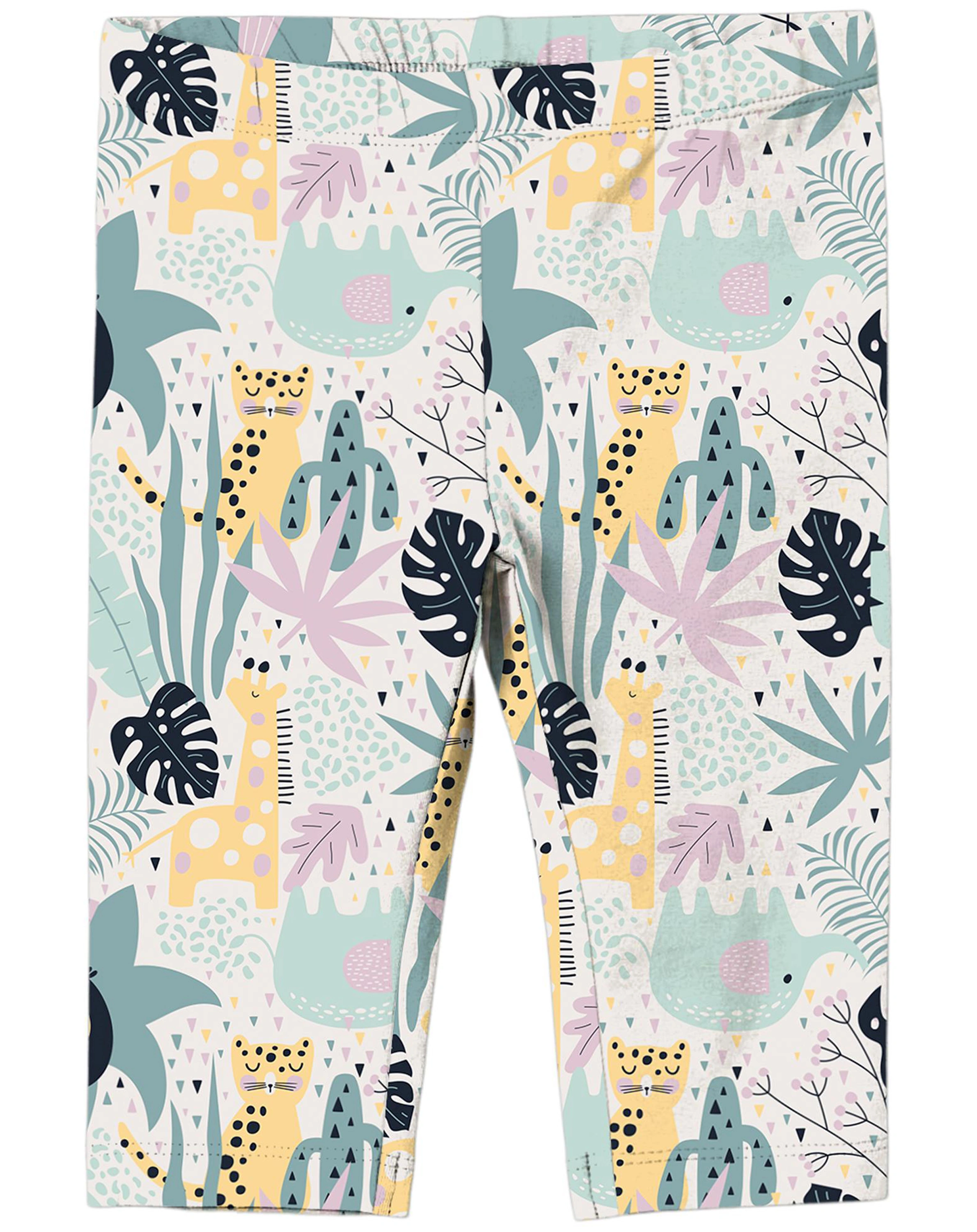 Capri-Leggings NMFVIGGA - TROPICAL in white alyssum