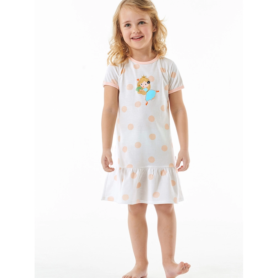 Schiesser Nachthemd Casual World Organic Cotton off-white