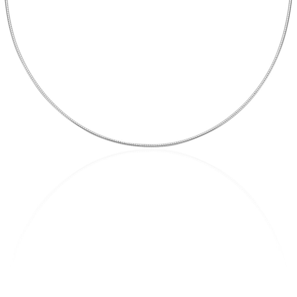 Chaîne Kassie Maille Omega Argent Blanc