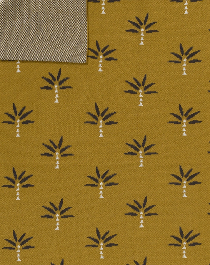 Kuscheldecke PALMTREE (80x100) in ocker