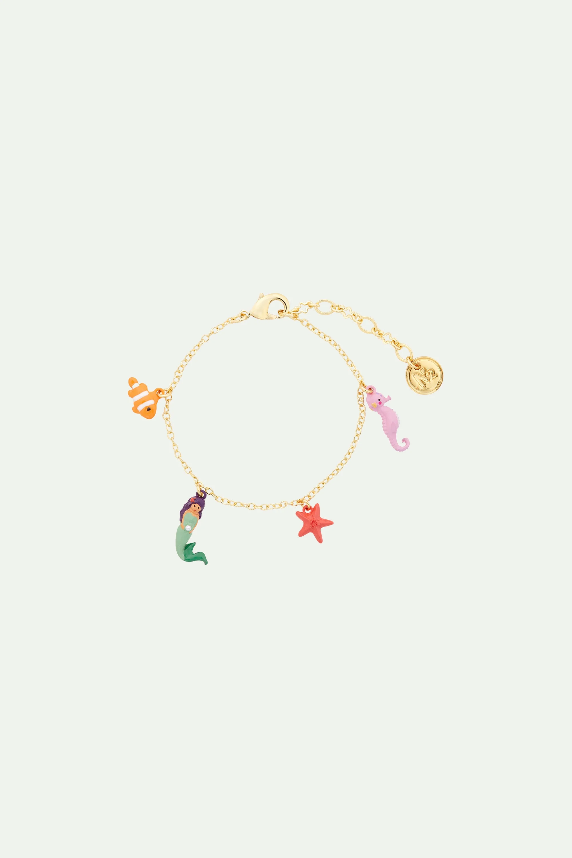 Bracelet charm's sirène et animaux marins | Multicolore