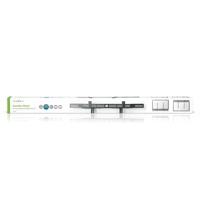 Nedis Soundbar Beslag | Kompatibel med: Universal | Fastmonteret på TV'et | 10 kg | Dybdejustering | Stål | Sort