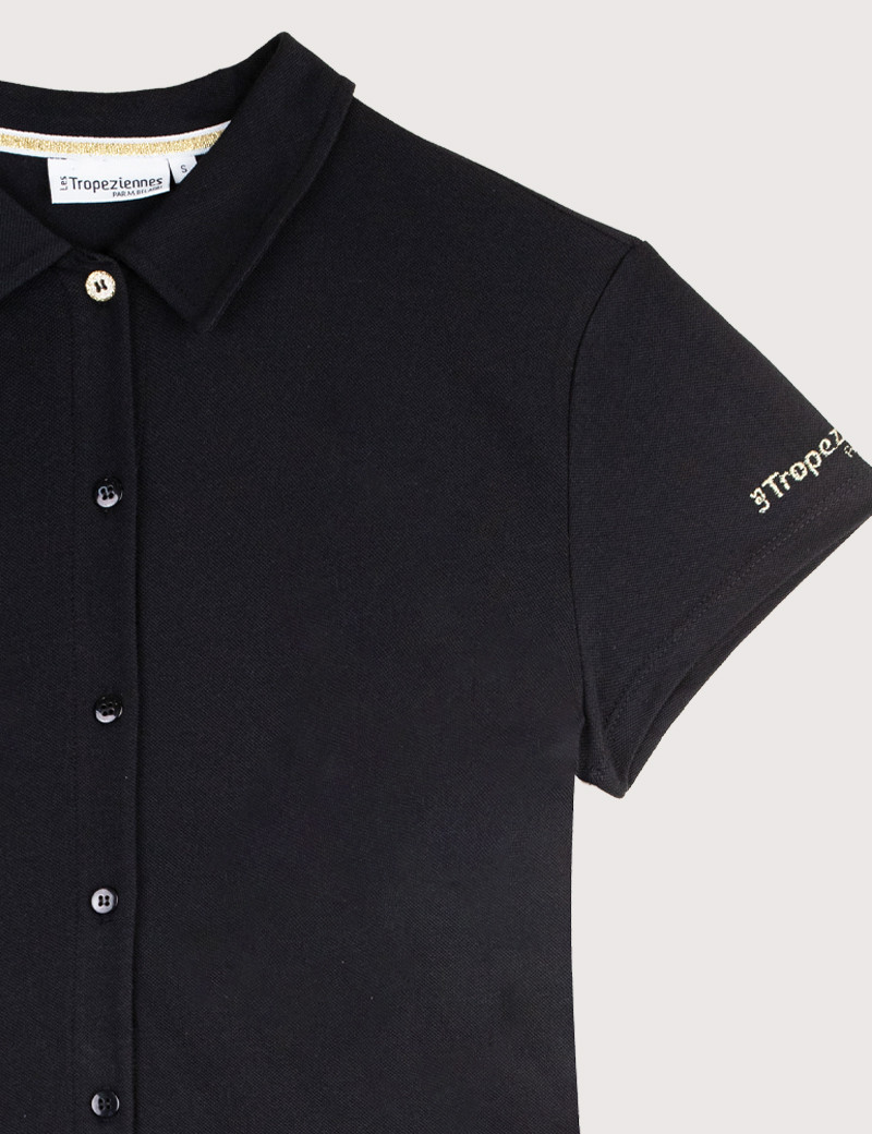 LES TROPEZIENNES PAR M.BELARBI ROBE POLO COURTE TRIO NOIRE