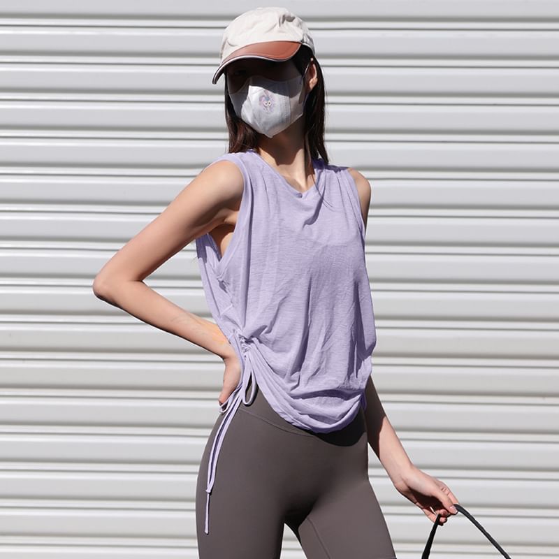 Faiar - Sport tanktop met ronde hals en trekkoord