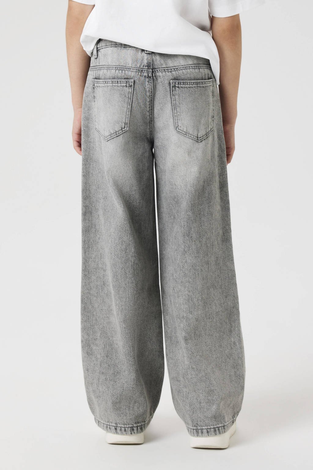 NAME IT wide leg jeans light grey denim