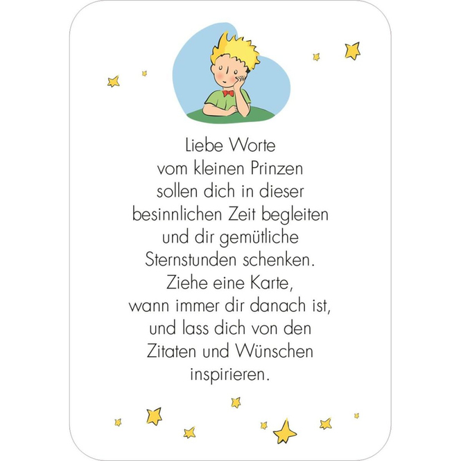 Der kleine Prinz - Man sieht nur mit dem Herzen gut - Weihnachtswünsche für dich - Kartenbox