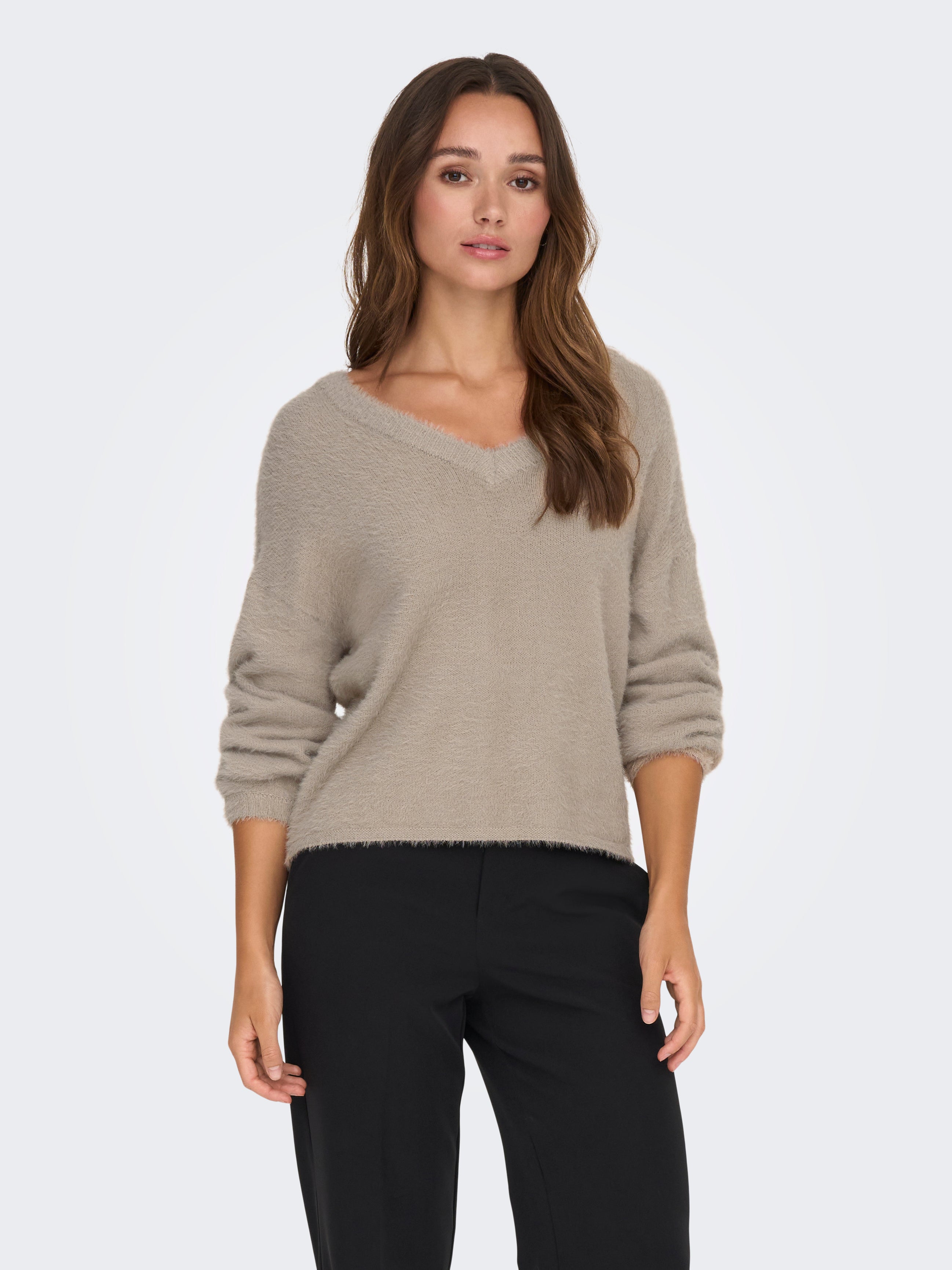 JDYJOLA Strickpullover Simply Taupe