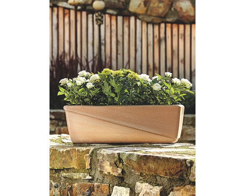 Spang Line Antiqua plantenpot van klei, 30x19x16 cm, antiekgrijs
