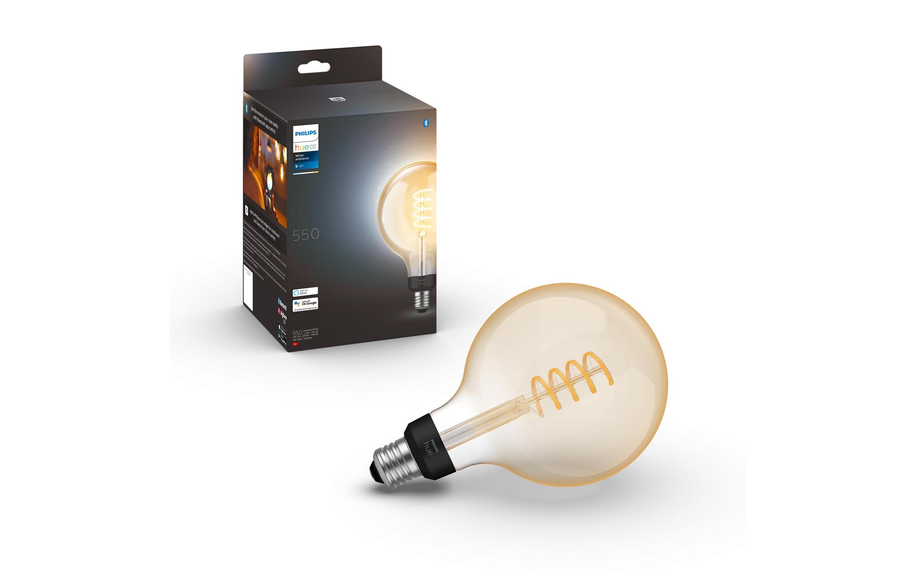 White Ambiance E27 Einzelpack Giant Globe Filament 550 lmFilamentleuchtmittel mit E27 Sockel