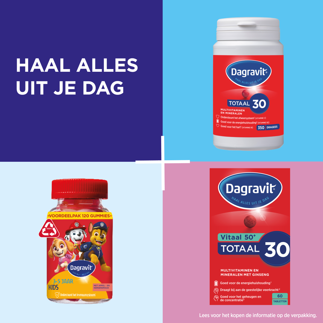 Dagravit Totaal 30 Multivitaminen (350 dragees)