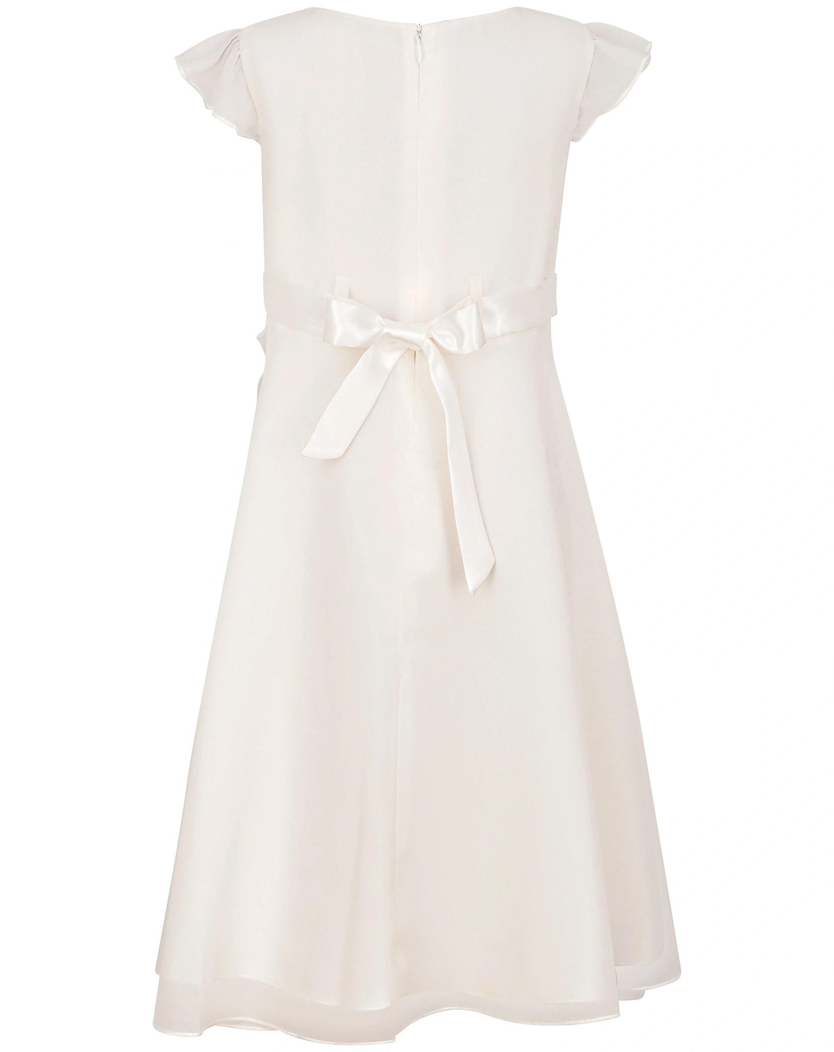 Kurzarm-Kleid GOLDFLOWERS in ecru