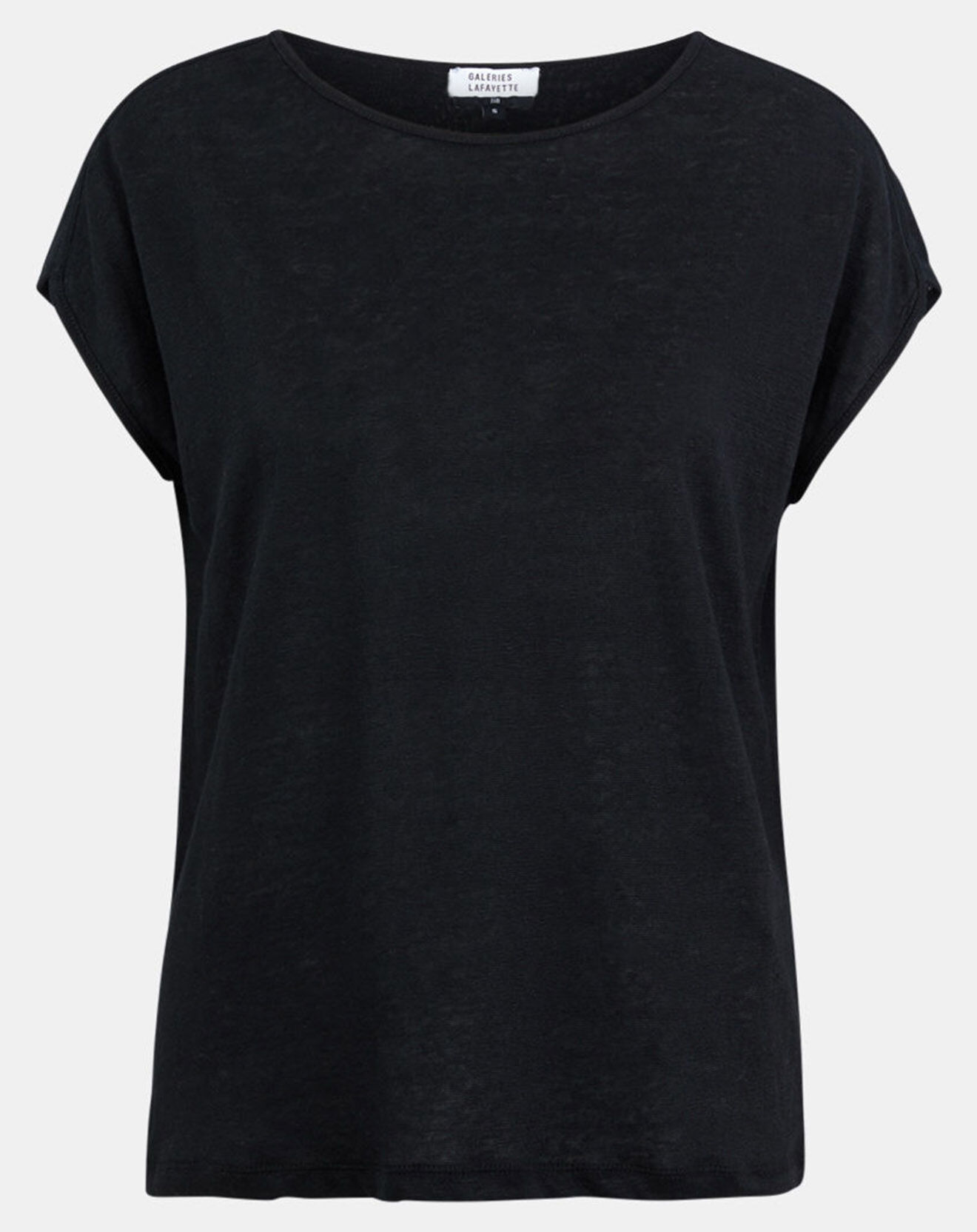 Galeries Lafayette T-Shirt en 100% Lin Divali noir