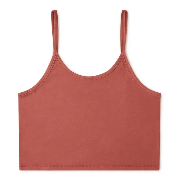 Matona Débardeur Cropped Coton Bio - Collection Femme  | Rouge brique