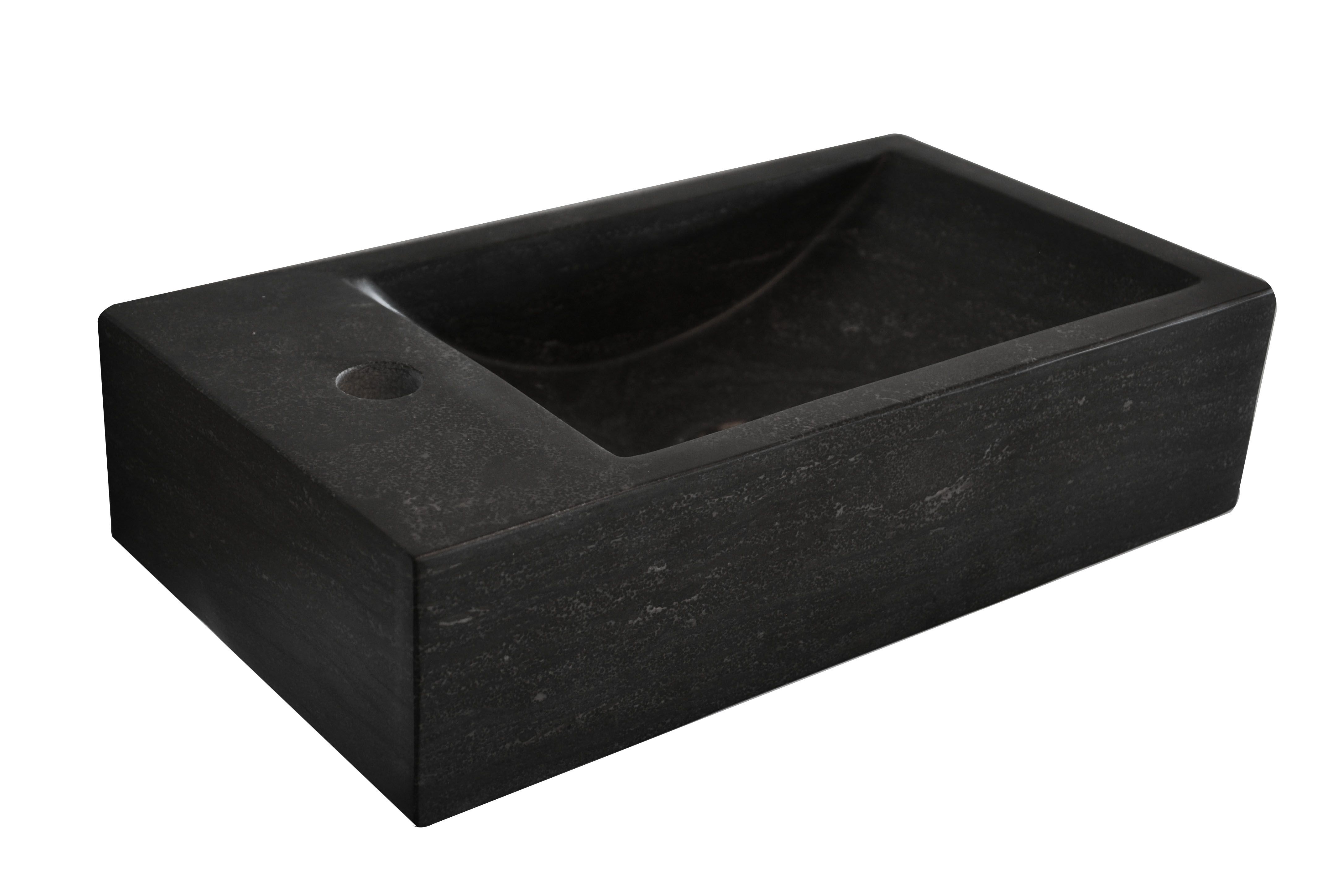 Lambini Designs Recto losse fontein 40x22cm natuursteen links