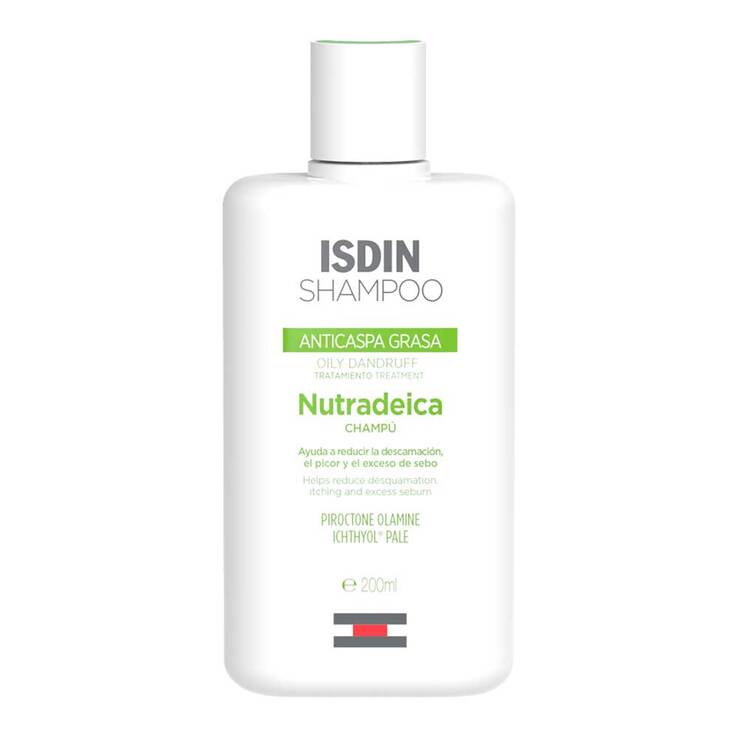 ISDIN Nutradeica Shampoo gegen Schuppen und fettiges Haar, 200 ml