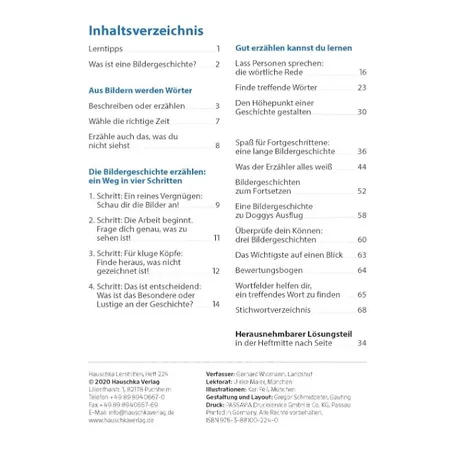 Hauschka Verlag Bildergeschichte. Aufsatz 4.-5. Klasse