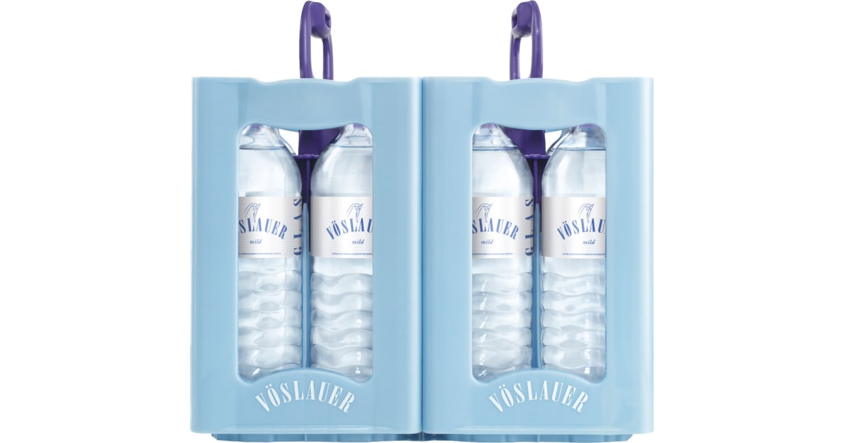 Vöslauer Mineralwasser mild Kiste 8x 1,0 Liter (Mehrweg)