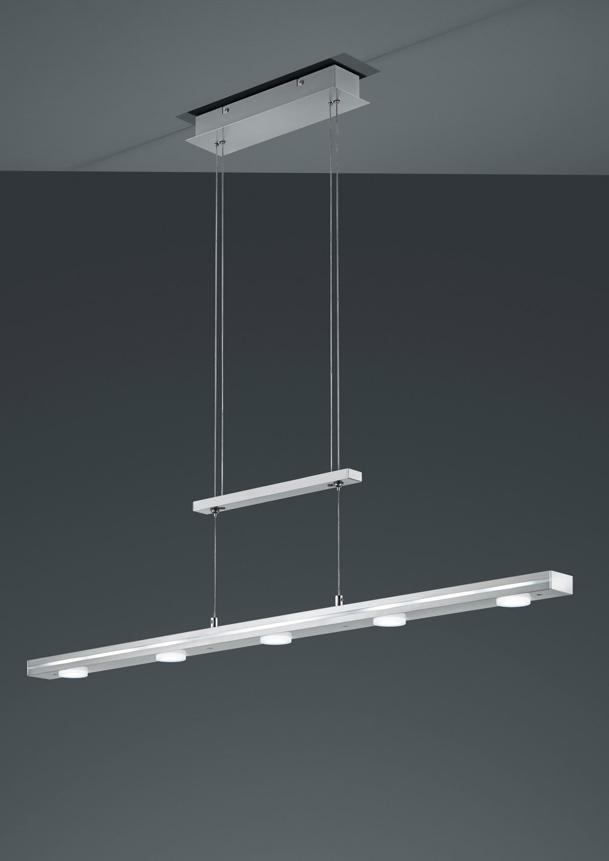 Trio LED Balkenpendel Lacal nickelfarbig
