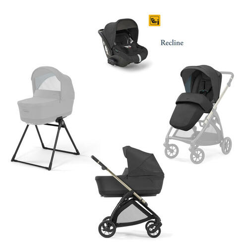 Poussette TRIO System Quattro Electa Darwin Recline Upper Black - INGLESINA