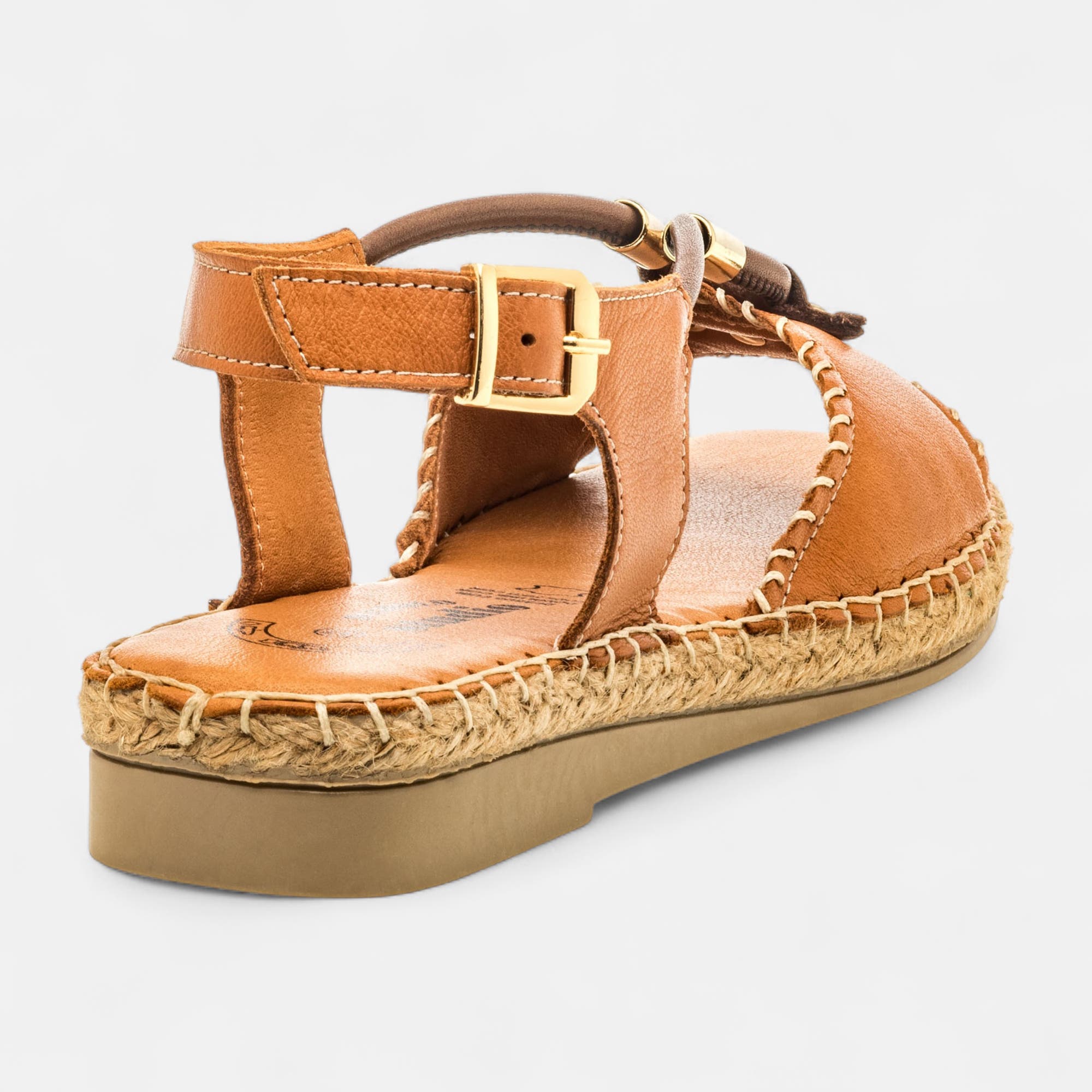 Sandales Femme en cuir camel