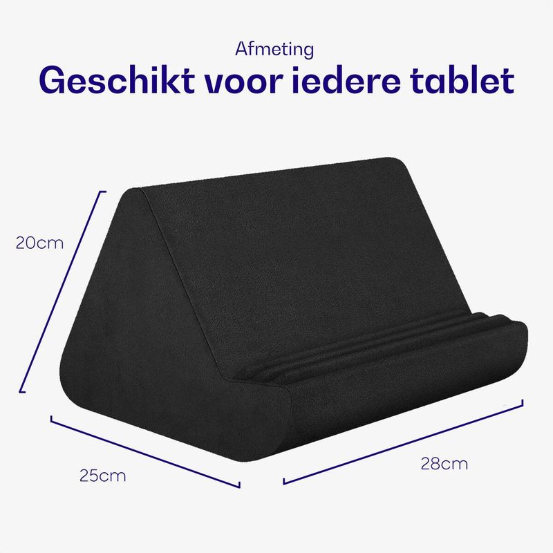 Buddi Dream Tablet Houder - Schoot Kussen - Ideaal voor Bed - Zwart
