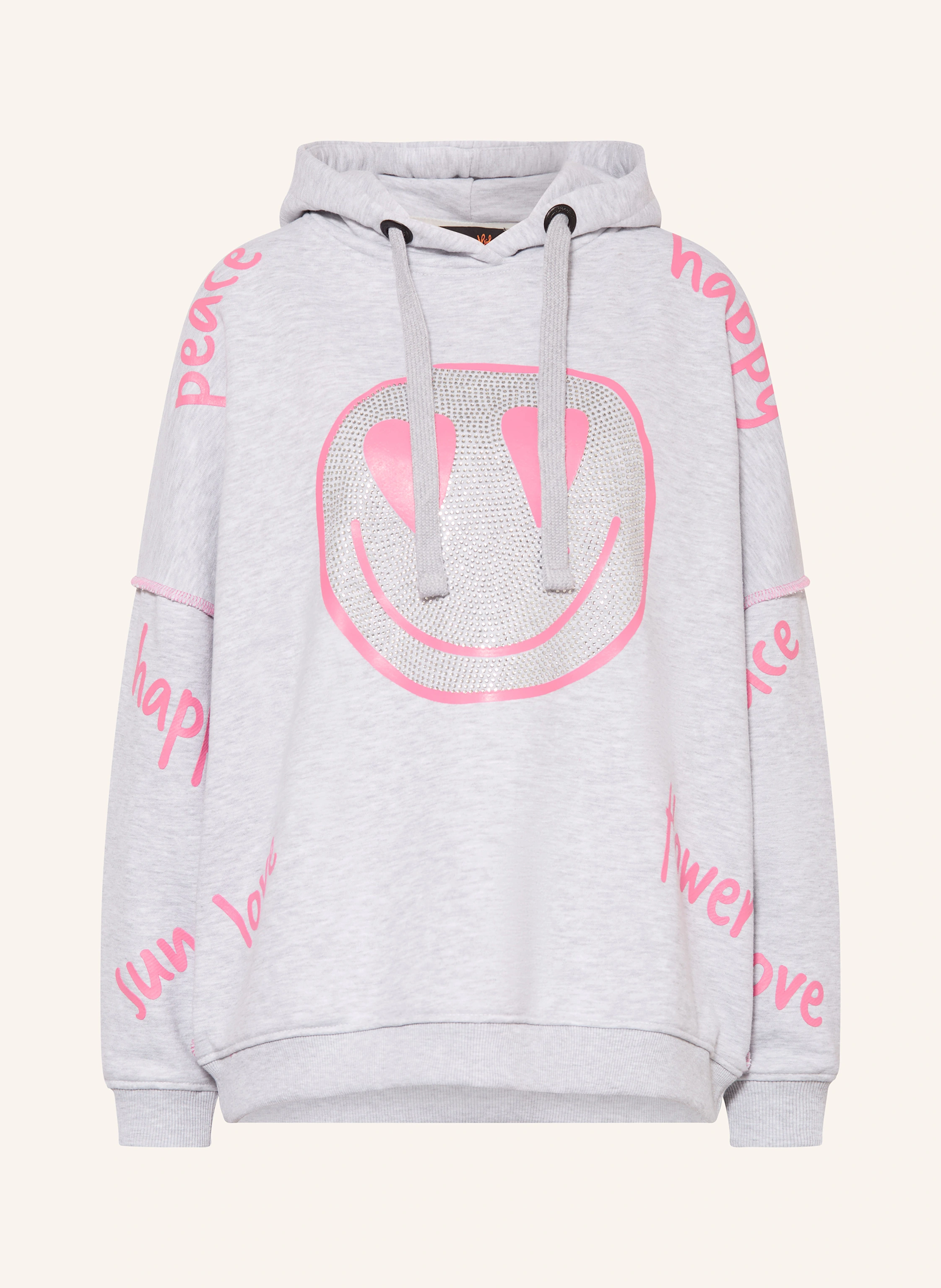 miss goodlife Hoodie mit Schmucksteinen