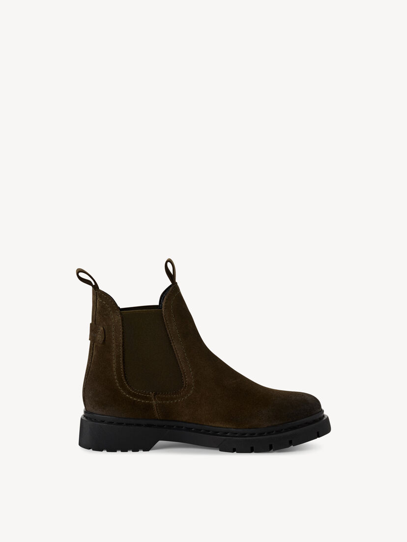 Leren Chelseaboot - khaki