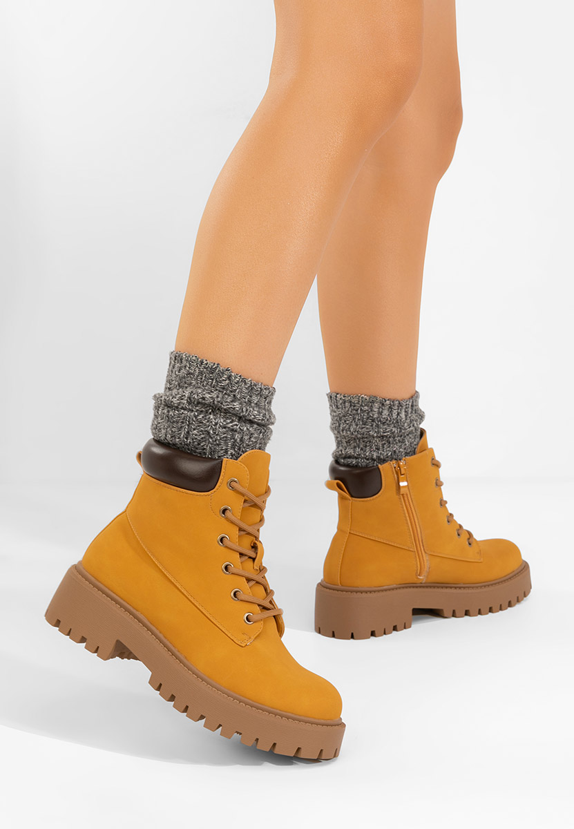 Bottines à lacets femme chameau Fanelis