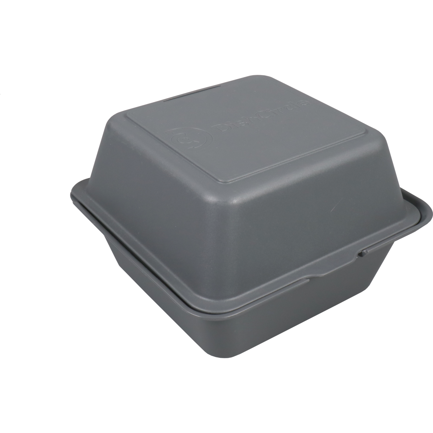 DishCircle Bak, PP, reusable, hamburgerbox, 150x150x100mm, grijs