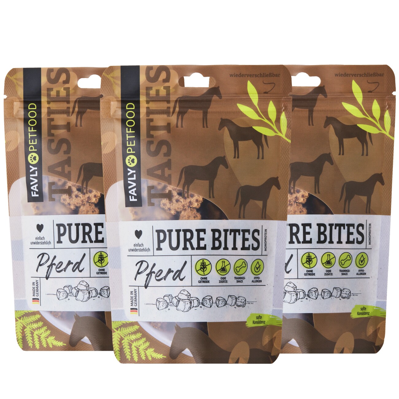 FAVLY Petfood PURE Bites Pferd 360 g