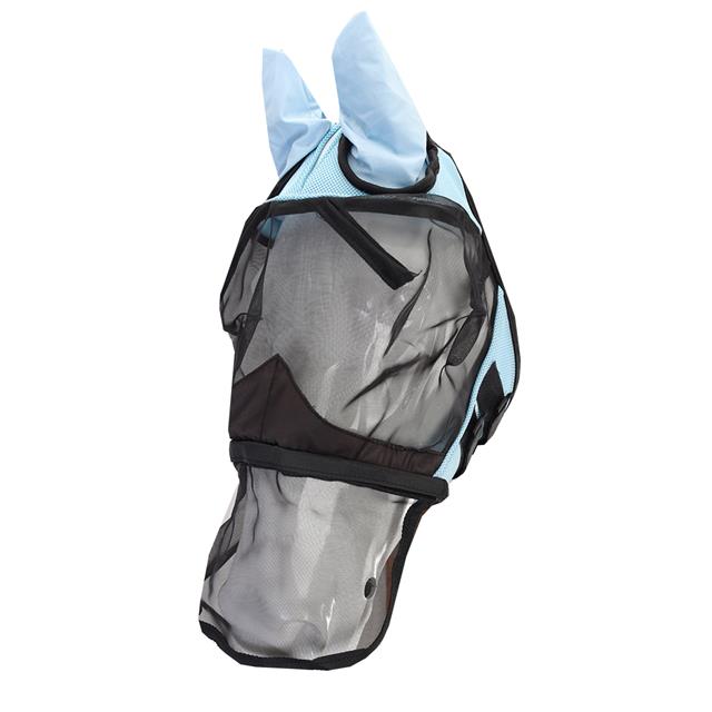Vliegenmasker HORSEGEAR HGAfneembare Neusflap Lichtblauw
