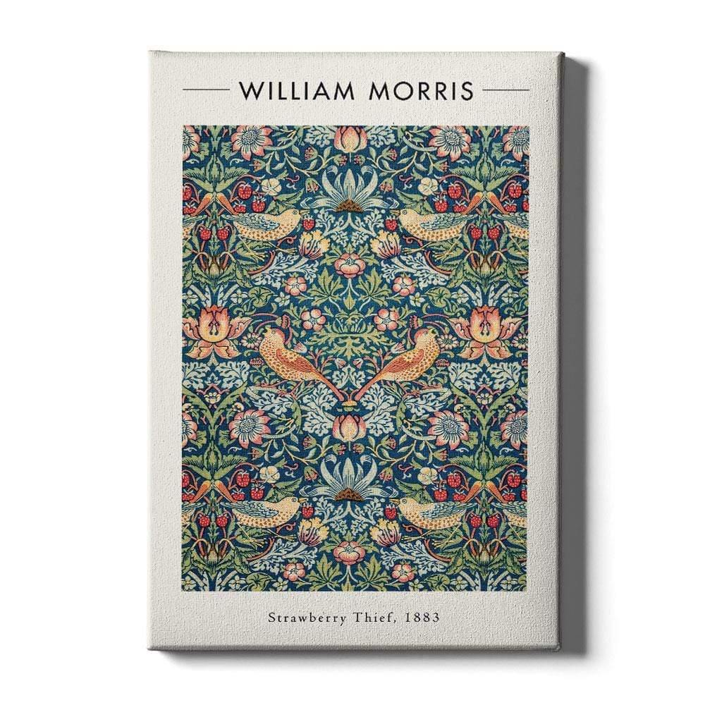 Walljar canvas schilderij - William Morris - Strawberry Thief Canvas schilderij - 70 x 100 cm